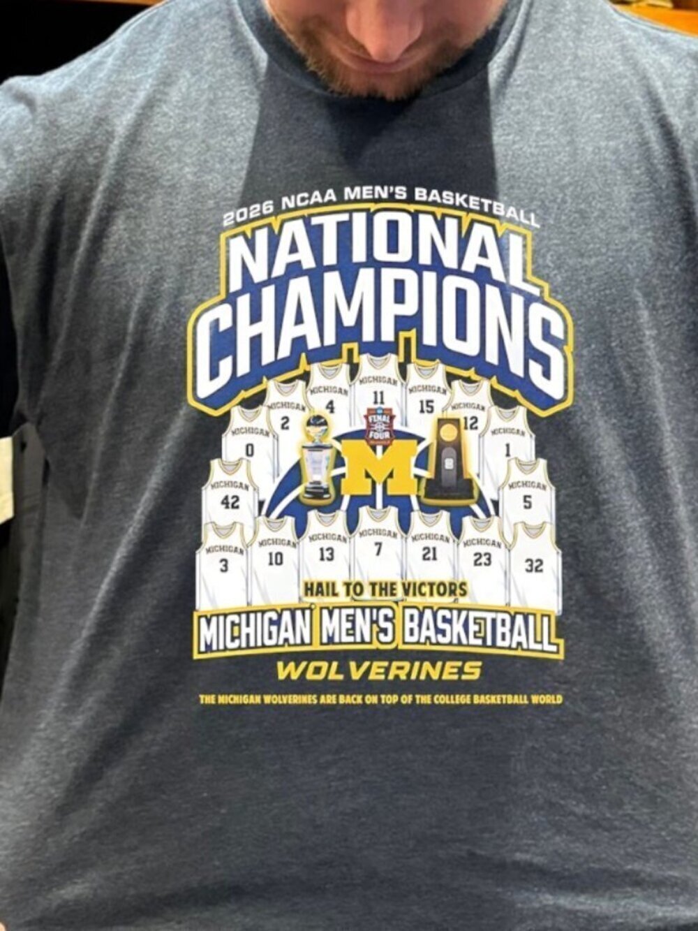 2026 NCAA Mens National Champions Michigan Wolverines Unisex T Shirt